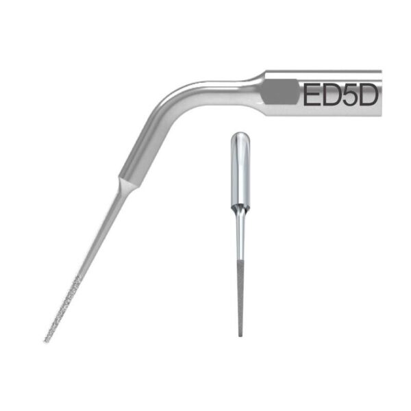 Detailed side and front close-up views of the E5D-TIP FOR SCALER.