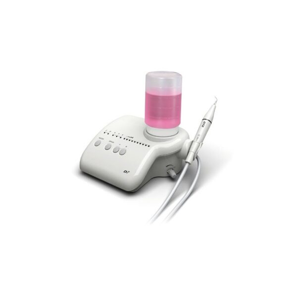 D7 ABLATORE Ablatore dentale D7 con contenitore rosa pieno di liquido sulla parte superiore.