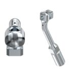 ED9-INSERTO ABLATORE con testa arrotondata e base esagonale, due viste.