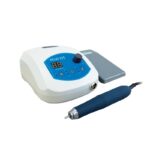 Trapano elettrico per unghie PRIME 115 BRUSHLESS con unità di controllo, pedale e manipolo.
