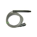 Cavo MANIPOLO RICAMBIO a spirale grigio con sonda nera e connettore su bianco.