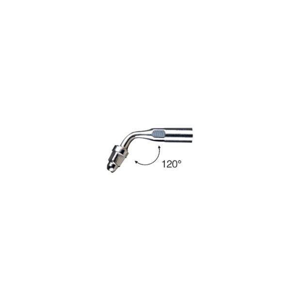 The ED1-TIP FOR SCALER is a metal tip with a 120° angle shown on a white background.