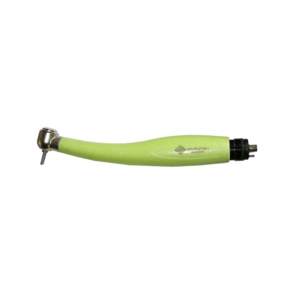 EXCELLENT HANDPIECE GREEN with metallic tip, isolated on a white background.
