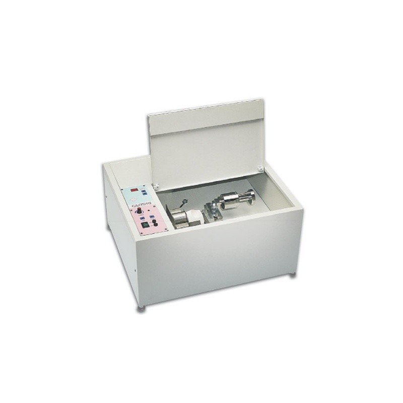 CASTING laboratory milling machine with open lid, showing rollers and control panel.
