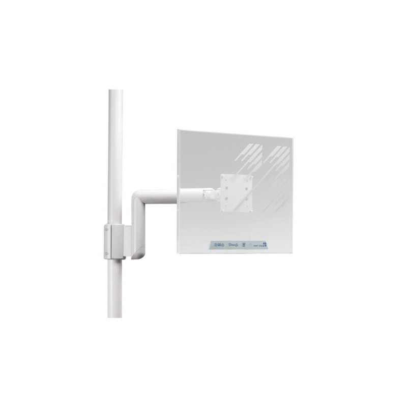 Antenna rettangolare da esterno su palo verticale con BRACCIO L. 385 senza cablaggio.