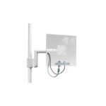 Antenna rettangolare da esterno su palo verticale con BRACCIO L. 130 con cablaggio.