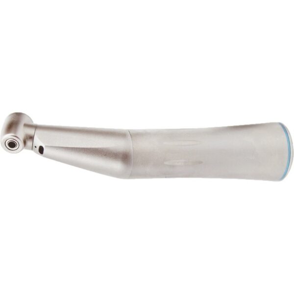 A silver CONTRA-ANGLE 1:1 WITH SELF GENERATED LIGHT on a white background.