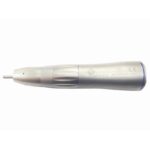 The HANDPIECE 1:1 metal dental tool with a textured grip rests on a white background.