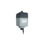 M.O.18 electric actuator in grey and black with visible label and attached cable.