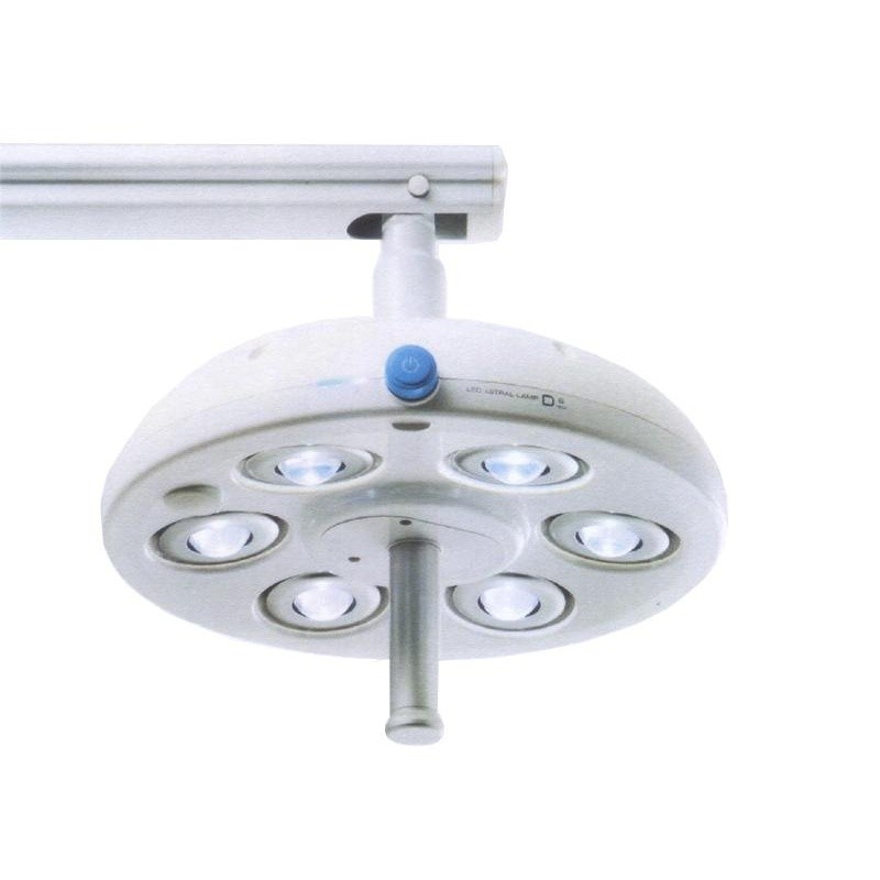 D6 HEXA ceiling light with 6 LEDs and a metal handle.