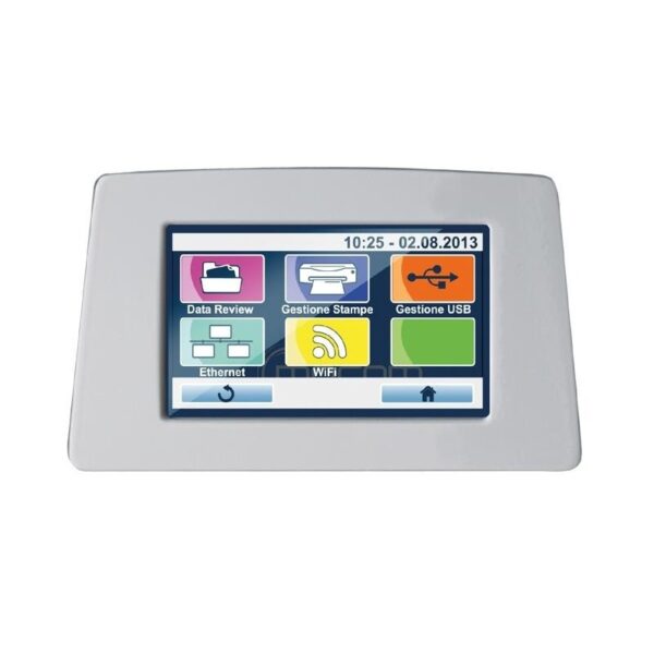 B FUTURA - 28 LITRES: touchscreen for menu, data review, print, USB, and WiFi.