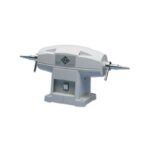 The MAP-1 is a white bench polishing machine with dual spindles and a base switch.