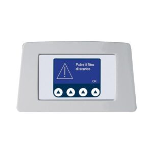 The B CLASSIC - 17 LITRES digital display shows a clean filter warning in Italian.
