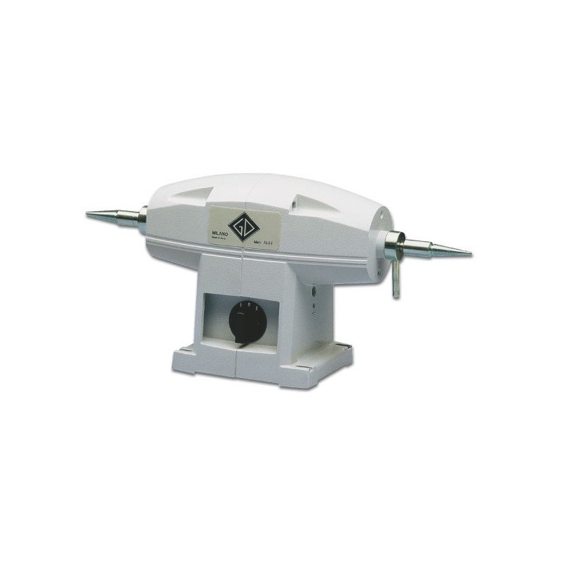 MAP-2 white benchtop polisher with two rotating spindles and a central control knob.
