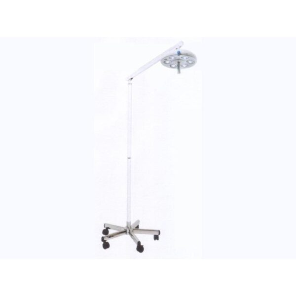 D6 HEXA mobile exam lamp with wheels and adjustable arm.