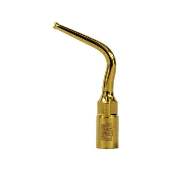 UI1 - Tip for Implantology, gold scaler with curved design and small ball end.