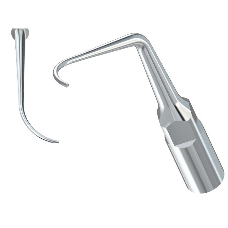 Close-up of the PD2L-TIP FOR SCALER, showing its curved, pointed metal tip.