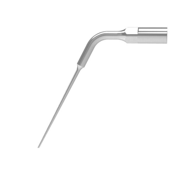 ED4-INSERTO ABLATORE punta per ablatore dentale, curva, raffigurata su sfondo bianco.