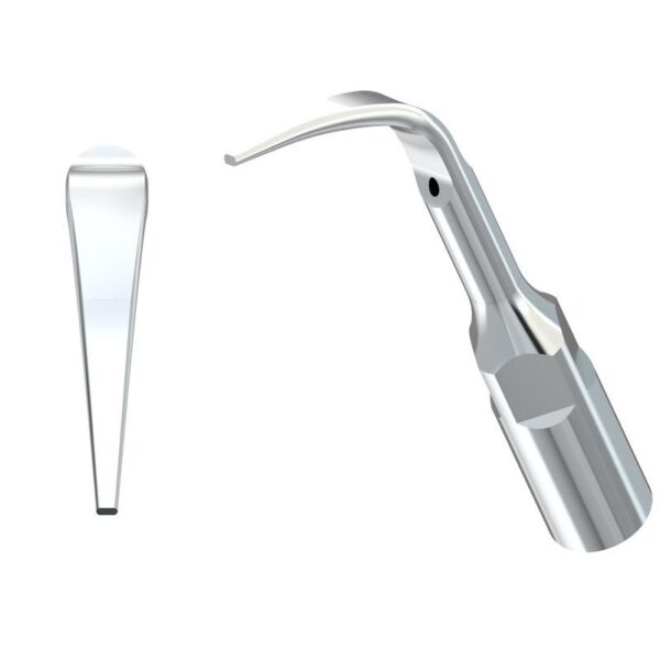 G4-INSERTO ABLATORE G4-INSERTO ABLATORE Punta per ablatore dentale EMS in acciaio inox, vista laterale e frontale.