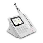 ENDO RADAR PRO: White endodontic device with digital display and attached handpiece.