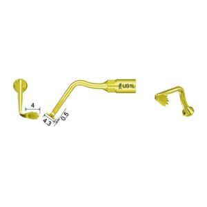 US1L - Inserto per osteotomia orizzontale con punta d'oro per ablatore angolato.