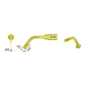 US3 - INSERTO PER OSTEOTOMIA, punta a ultrasuoni, dimensioni: 0,6, 2,7, 4,5 mm.