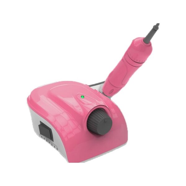 Fresa per unghie elettrica RENHE 503 ROSA rosa con manopola di controllo e manipolo.