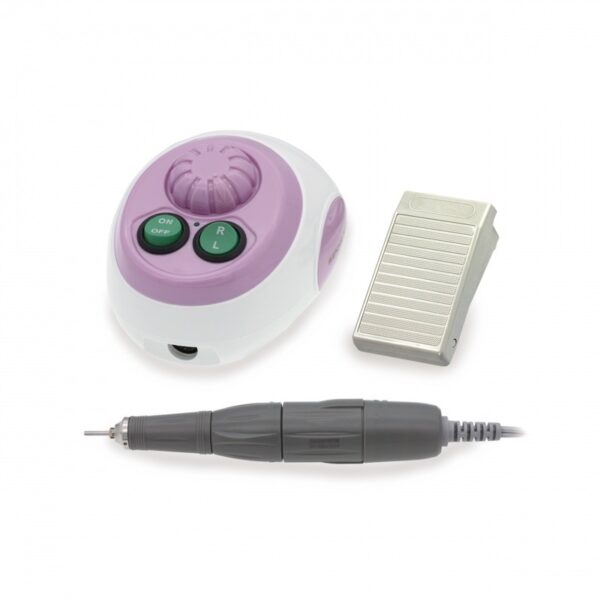 Set di frese elettriche per unghie RENHE 107+120MT ROSA con manipolo, unità e pedale.