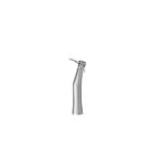 A silver CONTRA-ANGLE 20:1 dental handpiece with bur on a white background.