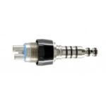 Close-up of a MULTIFLEX LUX KAVO compatible connector with grooves and prongs.