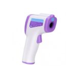 TERMOMETRO INFRAROSSI YI-400 bianco e viola su sfondo bianco.