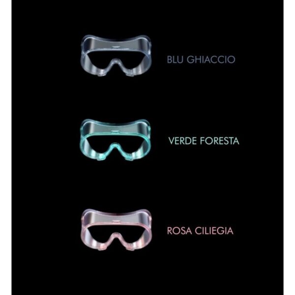 MG-1 Medical Goggles in pink, labeled Rosa Ciliegia, for snorkeling.