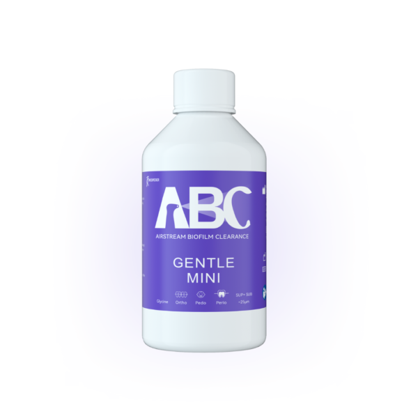 A white bottle labeled PT-S1BICARBONATE PEACH FLAVOR with a purple label and white cap.