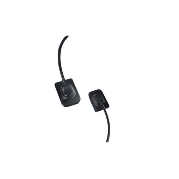 Two black i-Sensor H2 wired electronic sensors with curved cables on a white background.