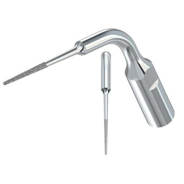 Close-up of E15D-TIP FOR SCALER with straight and angled attachments visible.