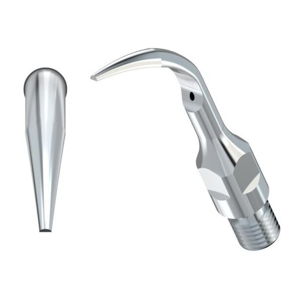 Punta dell'ablatore dentale GS1-INSERTO ABLATORE con coperchio su sfondo bianco.
