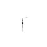 WP5508 PLUGGER: metal dental irrigation tip with black plastic connector, angled nozzle.