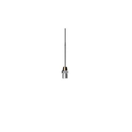 AGHI RICAMBIO 23G-28MM: antenna sottile in metallo con base filettata, centrata.
