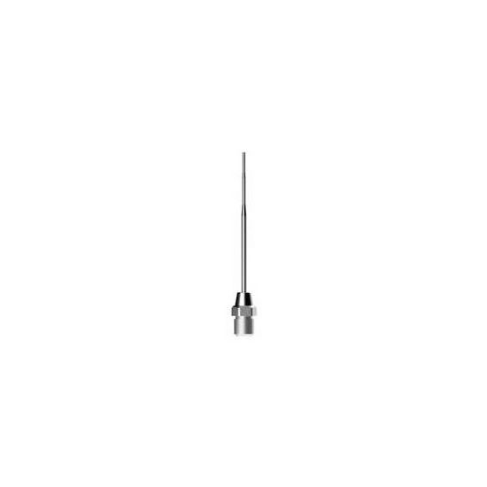 AGHI RICAMBIO 25G-24MM metal hypodermic needle with hub on white background.
