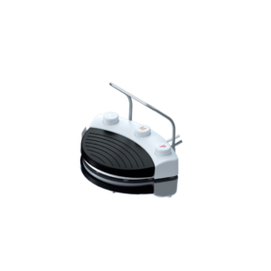 Grill elettrico compatto SURGIC SMART LED con 3 manopole e una maniglia.