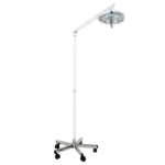 D6 HEXA STATIVO: Lampada da esame mobile con braccio regolabile e luce circolare su ruote.