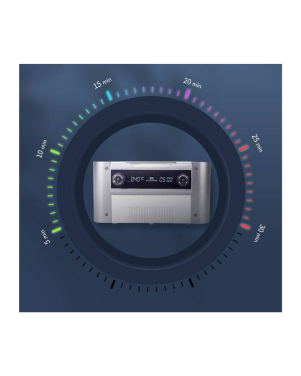 Una cassetta viene visualizzata all'interno di un indicatore temporale DB-4863.