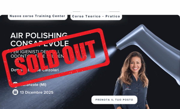 Air Polishing Consapevole 13 dicembre 2025 corso-SOLD OUT in sovraimpressione sull'immagine.