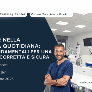 Locandina del corso "Il Laser nella pratica quotidiana", 21 novembre 2025, con il Dr. Piccotti.