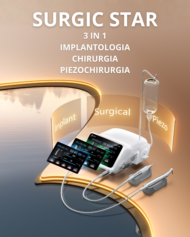 Un dispositivo De Giorgi Store con schermi e tubi per uso implantare, chirurgico e piezoelettrico.