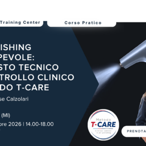 Un dispositivo di lucidatura ad aria dentale viene utilizzato durante la presentazione di un corso di formazione clinica.