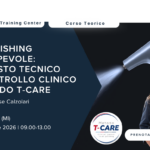 Slide che promuovono un corso di formazione sulla lucidatura ad aria con dettagli e una foto dell'istruttore.