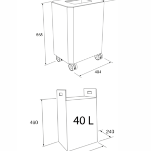 SIRIO CESTINO MOBILE (Capacità 40 L) - immagine 3