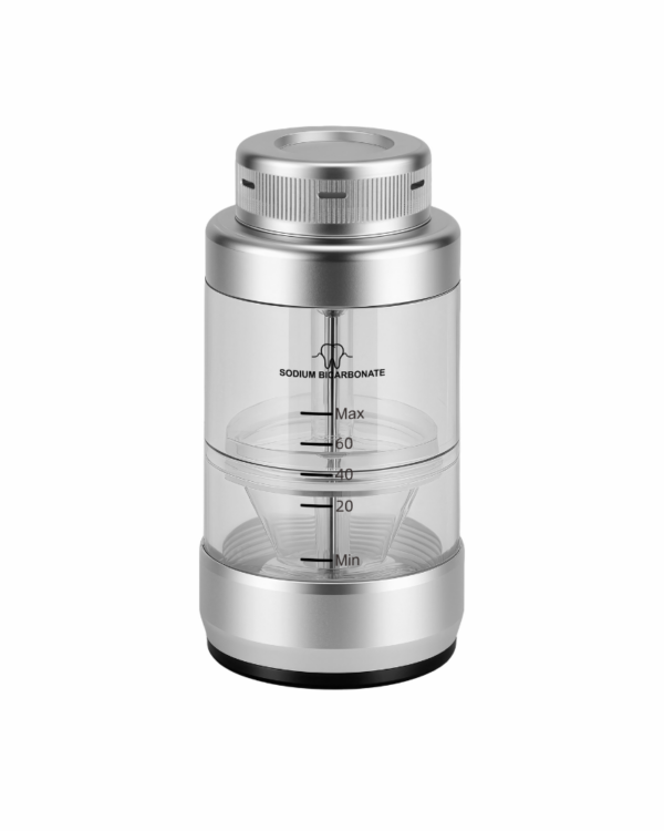 Dispenser per bicarbonato Dispenser per bicarbonato in polvere PT-E, cilindrico, con tacche da 20 a 60 ml.