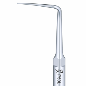 Un set di punte per ablatore dentale P50L-INSERTO ABLATORE su sfondo bianco.